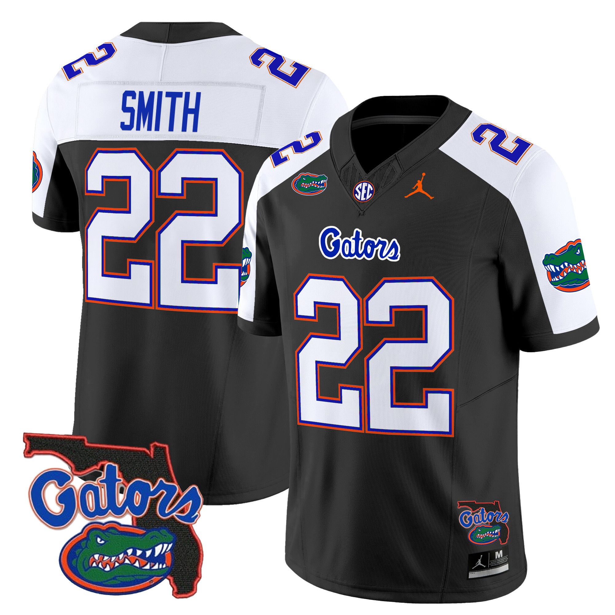 Men Florida Gators #22 Smith Black 2024 Florida Patch Vapor Limited NCAA Jersey->ncaa teams->NCAA Jersey